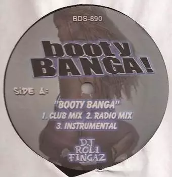 12-дюймовая пластинка DJ ROLI FINGAZ - Booty Banga BDS890 BUDS Distributi 2000 US Рэп и Хип-хоп/R&B Б/У