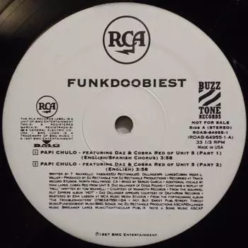 12-дюймовая пластинка FUNKDOOBIEST - Papi Chulo RDAB649551 RCA 1997 США Танцевальная и электронная Б/У