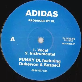 12-дюймовая пластинка FUNKY DL Adidas Думал, что могу тебе доверять WCCAR006P WASHINGTON CLA 1999 UK Рэп Хип-хопRB Б/У