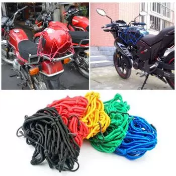 12-дюймовая сетчатая сумка для хранения шлема из искусственной кожи с 6 крючками для мотоцикла красный