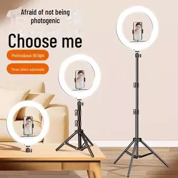 12-дюймовая светодиодная кольцевая лампа с держателем для телефона для съемки селфи и прямых трансляций от интернет-знаменитостей 12-inch ring light