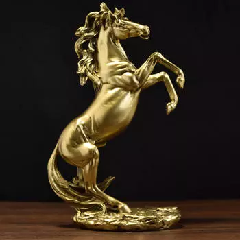12-дюймовая высокая стоячая статуя лошади, украшение стола ручной работы для отелей, книжных полок и легкого веса Style C