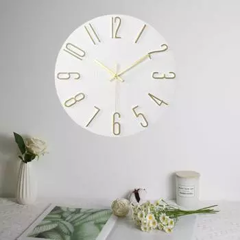 12-дюймовые американские легкие роскошные бесшумные настенные часы современные бесшумные настенные часы для гостиной, спальни, украшения, кабинета 12 inch