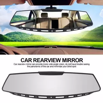12-дюймовые автомобильные зеркала заднего вида, универсальные внутренние зажимы для панорамного зеркала заднего вида, широкоугольное зеркало заднего вида с выпуклой прозрачной поверхностью белый
