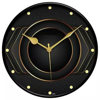 12-дюймовые дизайнерские пластиковые аналоговые круглые настенные часы для дома, кухни, гостиной, спальни, офиса (30 см х 30 см х 6 см)
