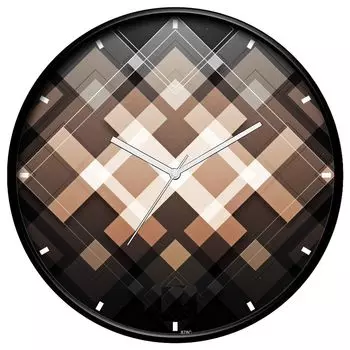 12-дюймовые дизайнерские пластиковые аналоговые круглые настенные часы для дома, кухни, гостиной, спальни, офиса (30 см х 30 см х 6 см)