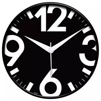12-дюймовые дизайнерские пластиковые аналоговые круглые настенные часы для дома, кухни, гостиной, спальни, офиса (30 см х 30 см х 6 см)