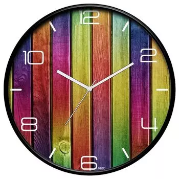 12-дюймовые дизайнерские пластиковые аналоговые круглые настенные часы для дома, кухни, гостиной, спальни, офиса (30 см х 30 см х 6 см)