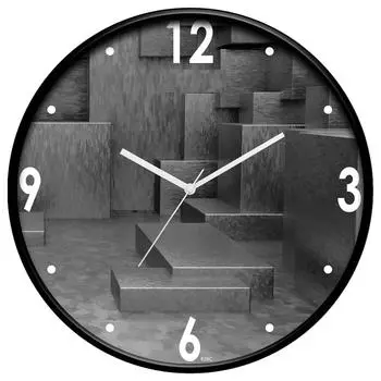 12-дюймовые дизайнерские пластиковые аналоговые круглые настенные часы для дома, кухни, гостиной, спальни, офиса (30 см х 30 см х 6 см)