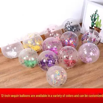 12-дюймовые круглые шары с пайетками для украшения вечеринок и свадеб 12 inches розового золота