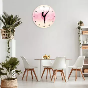 12-дюймовые настенные часы с изображением девушки-балерины, декоративные, точные, работающие от батареек, для дома