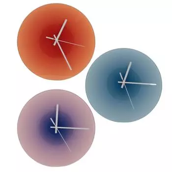 12-дюймовые настенные часы с изображением заката, большие круглые, работающие от батареек, не тикающие, бесшумные стеклянные настенные часы для Livin Orange