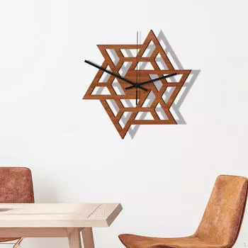 12-дюймовые настенные часы, современные тихие геометрические большие деревянные часы, декоративные для спальни, Flower