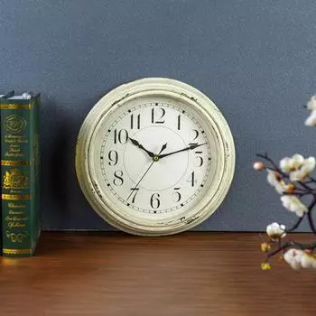12-дюймовые настенные часы, винтажные подвесные часы, бесшумные, не тикающие, легко читаемые, круглые часы для украшения дома A