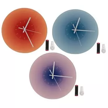 12-дюймовые стеклянные настенные часы с бесшумным ходом, работающие от батареек, круглые настенные часы для гостиной, кровати Blue