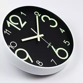 12-дюймовые светящиеся настенные часы простые светящиеся цифровые часы европейские самодельные бесшумные настенные часы для кабинета гостиной настенные наклейки часы 12 Inch