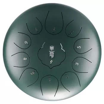 12-дюймовый 11-тоновый стальной язычковый барабан Мини-барабаны с барабанными палочками Ударные музыкальные инструменты темно-синий