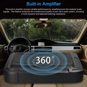 12-дюймовый автомобильный тонкий сабвуфер мощностью 200 Вт, расположенный под сиденьем, комплект высокомощных сабвуферов со встроенной мощностью чёрный