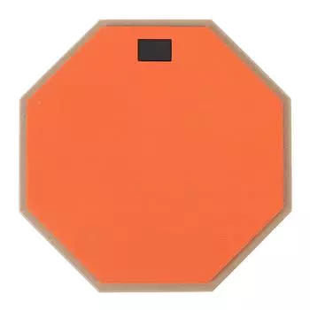 12-дюймовый бесшумный тренировочный барабанный пэд, резиновый внешний вид, тихий барабанный пэд с 2 парами барабанных палочек для дома оранжевый