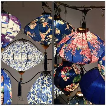 12-дюймовый классический дворцовый фонарь Вьетнамский фонарь из шелковой ткани середины осени на Новый год китайский праздник весны вечеринка подвесной декор 12inch