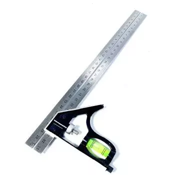 12-дюймовый комбинированный угольник, столярные инструменты, плотницкий угольник, столярные инструменты, металлическая линейка, угольник для обрамления, Т-образный угольник, Т-образная линейка, набор комбинированных угольников, металлический угольник 1pcs