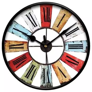 12-дюймовый Пластиковый Дизайнерский Бесшумный Маятниковый (Нет звука тик-тик) Круглые настенные часы с кварцевым механизмом для дома, настенные часы для гостиной,(30 см х 30 см х 6 см)