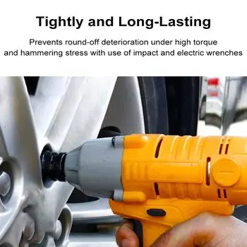 12-дюймовый привод 40 мм глубокая ударная головка с 6-точечным дизайном шестигранный ударный набор головок 10 предметов глубиной Type B