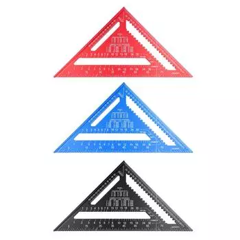 12-дюймовый стропильный угольник 45 90 градусов плотницкий треугольный линейка алюминиевый сплав деревообрабатывающий метрический измеритель Red