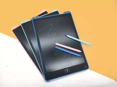 12-дюймовый ЖК-планшет для письма с большим экраном, водонепроницаемый детский многоразовый электронный планшет для рисования