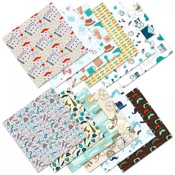 12 Father S Day Gifts, Outer Packaging, Personalized Diy Handbook Material, Backing Material Paper 15*15CM