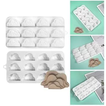 12-гнездная силиконовая форма Mountain для выпечки, форма для украшения торта муссом, для изготовления шоколадных конфет, свечей, мыла