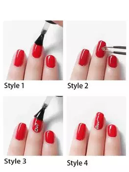 12 grid acrylic water diamond AB white large red mixed flat bottomed diamond color nail diamond