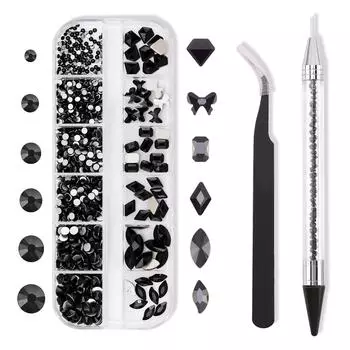 12 Grids, Manicure Diamond Special-Shaped Flat-Bottomed Rhinestone, Manicure Jewelry Diamond Diy Nail Decoration