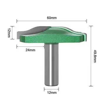 12 Handle Round Nose Door Plate Knife Slotting Knife Thin Trimming Knife Carving Knife, Cabinet Sliding Door Knife Round nose door knife 12 * 60