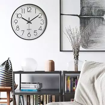 12 Inch 30CM Mute Wall Clock Creative Fashion Home Living Room Three Dimensional Digital Simple Battery Clock Wall clock розового золота