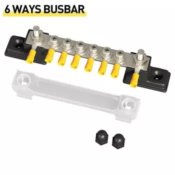 12-канальный 6-канальный RV Yacht Single DC 150A High Current BusBar Автомобильный прямой шинный блок 12-48 В Клеммы Болтовые шпильки Блок предохранителей