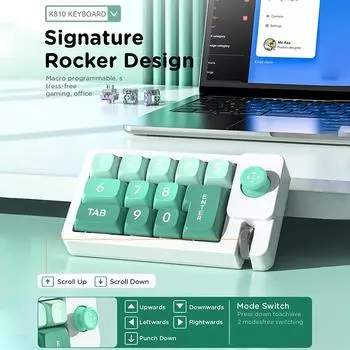 12-клавишная индивидуальная программируемая макрокоманда с полностью горячей заменой механического переключателя RGB-подсветка Numpad игровая мини-клавиатура для Mac Win A1