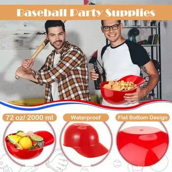 12 комплектов бейсбольных шлемов Миски для мороженого с ложками Многоразовые мини-чашки для десертов без бисфенола А Чашки для мороженого Чашки для парфе Чашки для закусок День рождения