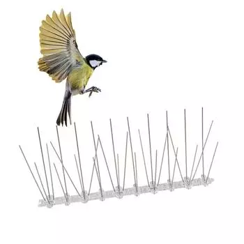 12 комплектов/коробка отпугиватель птиц средство борьбы с вредителями 25 см балконные шипы набор садовые принадлежности нержавеющая сталь шипы для защиты от голубей