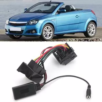 12-контактный Bluetooth 5.0 AUX аудиоадаптер с микрофоном 59,1-дюймовый кабель подходит для CD30 CDC40 CD70 Bluetooth AUX адаптер