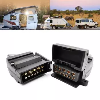 12-контактный плоский разъем для прицепа 12 В 12-контактный австралийский разъем для прицепа мужской женский разъем для адаптера плоский разъем для прицепа A