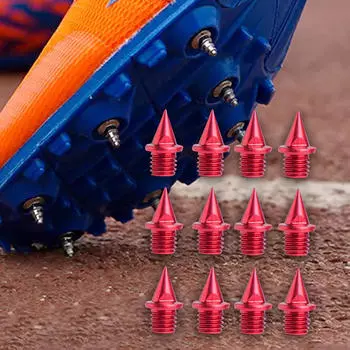 12 легкоатлетических беговых шипов с нескользящей заостренной кроссовкой для красный