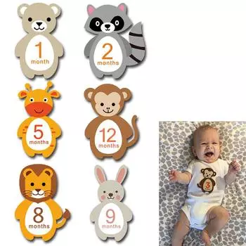 12 листов/набор, ежемесячные наклейки, реквизит для фотосъемки живота, беременных женщин, наклейка на галстук для младенцев