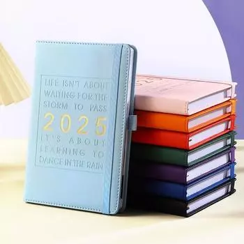 12 месяцев A5 блокнот для записей на английском языке дневник блокноты для записей 2025 планировщик расписания блокнот школа зелёный