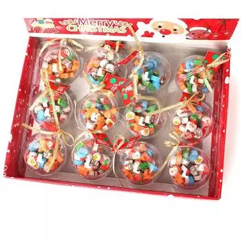 12 мини-рождественских ластиков, детский карманный ластик, легко стирается, принадлежности для рождественских вечеринок на день рождения