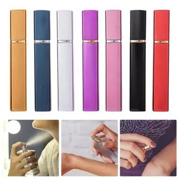 12 мл флакон духов портативный квадратный тип многоразовый пустой флакон с мелким туманом для использования на открытом воздухе золотистый