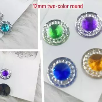 12 мм двухрядные смоляные алмазные аксессуары для волос для самодельных украшений жёлтый