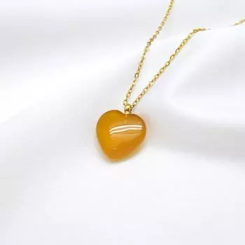 12 мм кулон Love Simple Peach Heart высококачественное ожерелье из натурального камня для женщин на лето