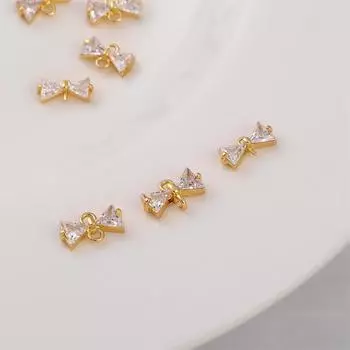 12 мм медная подвеска в форме галстука-бабочки для изготовления ювелирных изделий DIY браслет ожерелье серьги 6*12mm