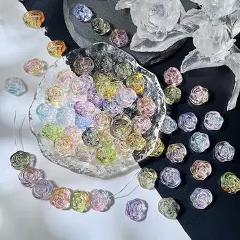 12 мм розовые стеклянные бусины «сделай сам», браслет ручной работы, ожерелье, ювелирный материал, инструменты «сделай сам», аксессуары для изготовления ювелирных изделий 20PCS